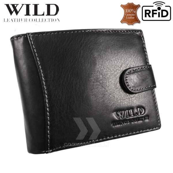 Peňaženka kožená WILD Things Only 5503S Black