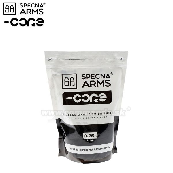 Specna Arms Core BB Series 0,25g 2000ks, 0,5kg  BB guličky White 6mm