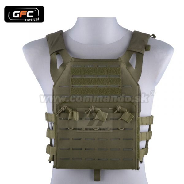 Taktická vesta nosič plátov Laser-cut Jump - oliva GFC Tactical®