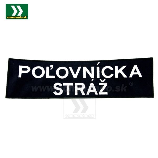 Nášivka Poľovnícka stráž veľká so suchým zipsom 370 x 100mm