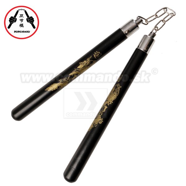 Nunčáky 989 Gold Dragon Plastic Nunchaku