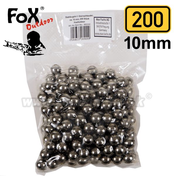 Oceľové guličky do praku 10mm 200ks FoxOutdoor