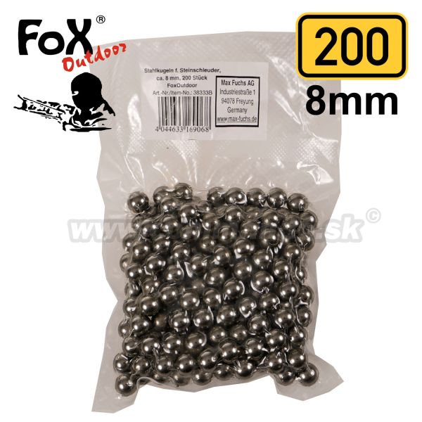 Oceľové guličky do praku 8 mm 200ks FoxOutdoor