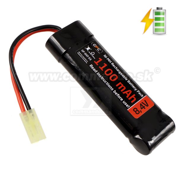 Airsoft Batéria NiMH 8,4V 1100mAh Tamiya konektor malý GFC