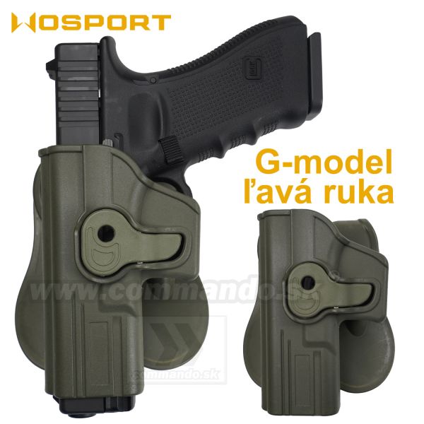 Glock Padlo ľavá strana puzdro zelené Wosport Holster