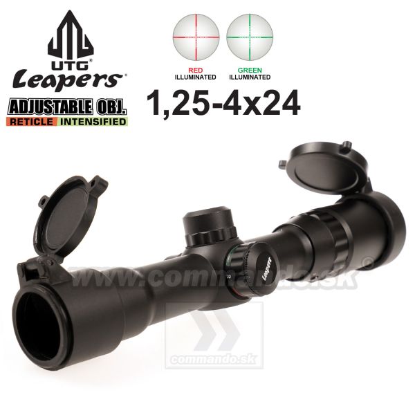 Puškohľad LEAPERS 1,25-4x24 UTG E CQB MilDot Ø25,4mm