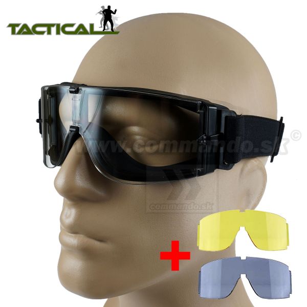 Taktické okuliare X800 Glasses s troma zorníkmi