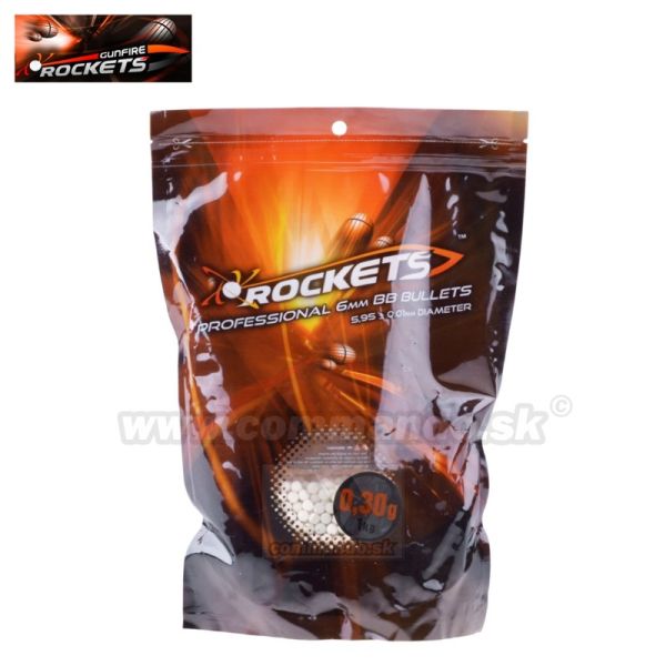 Rockets Profesional 0,30g 1kg BB guličky White 6mm