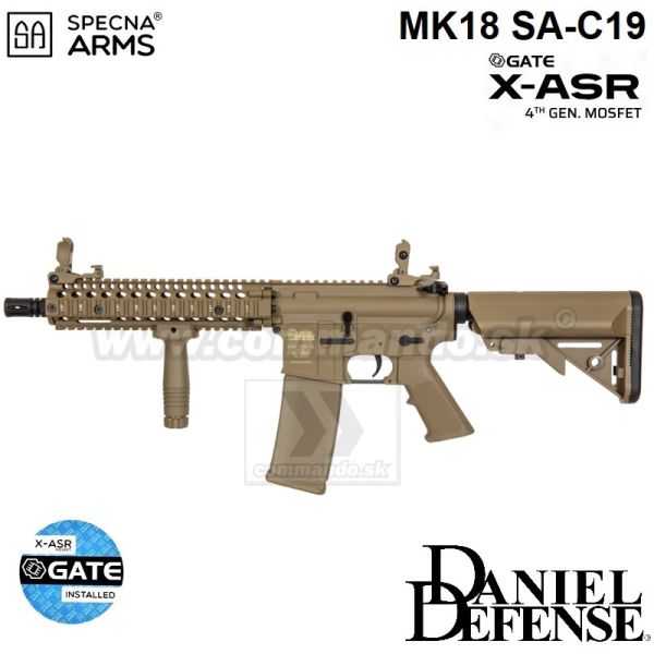 Specna Arms Daniel Defense® MK18 SA-C19 CORE™ X-ASR™ Full Tan AEG 6mm