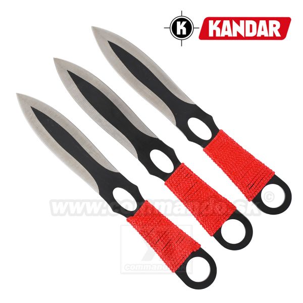 Vrhacie nože Kandar Red Line Set 3 kusy Throwing Knives