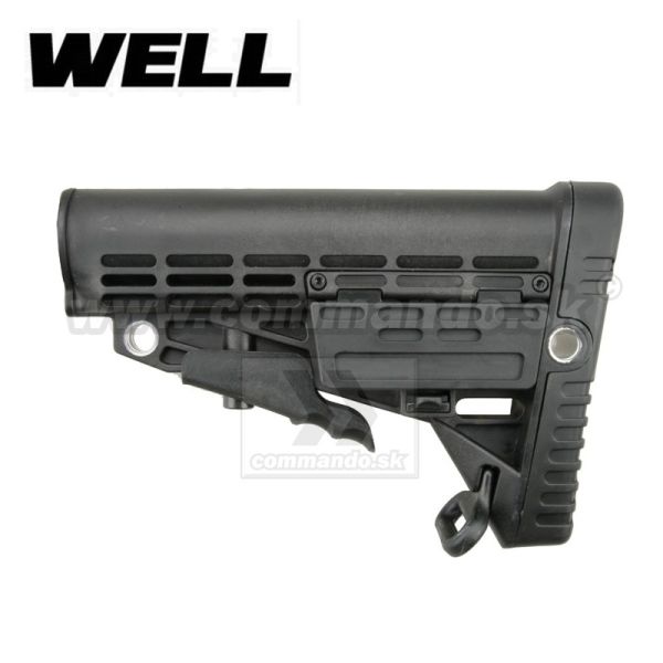 Airsoft CBS Stock, posuvná pažba pre tubus M4-M16 WELL