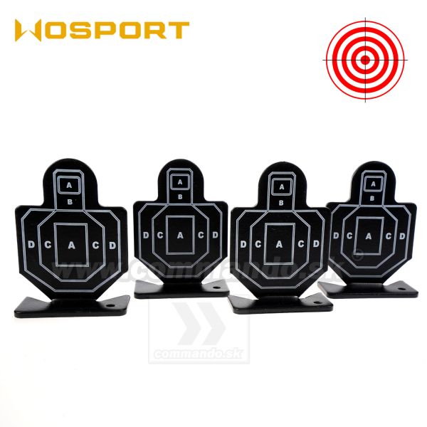 Terč 4ks kovových terčíkov Silhouette Target Wosport