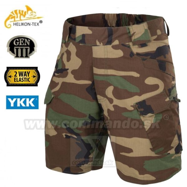 Kraťasy Urban Tactical Shorts® 8.5" Polycotton Ripstop Helikon Woodland