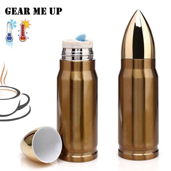 Delostrelecká termoska mosadz 350ml Bullet Thermos GearMeUp