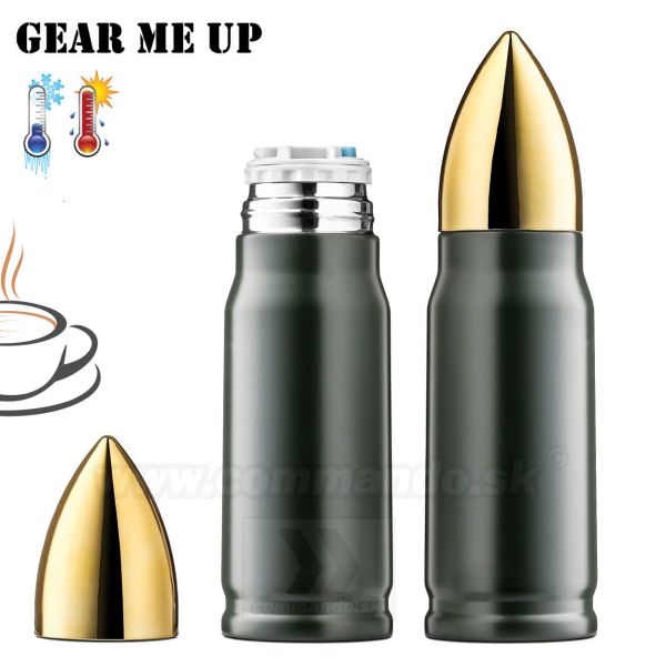 Delostrelecká termoska army green 350ml Bullet Thermos GearMeUp