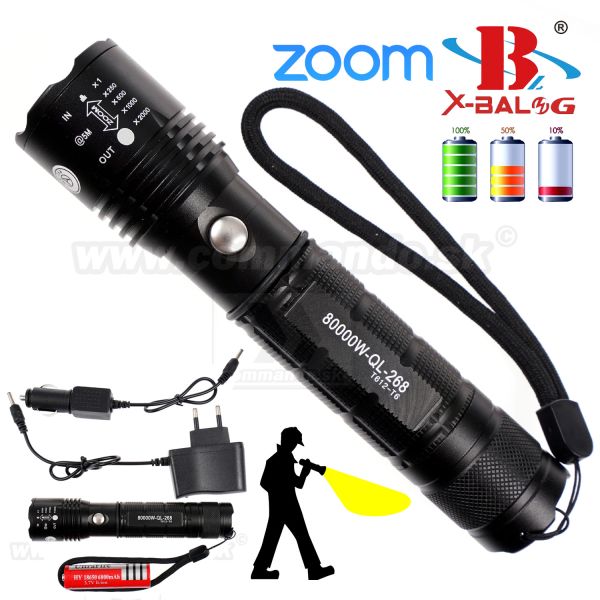 Bailong X-BAL T612-T6 20027 LED svietidlo Zoom Flashlite