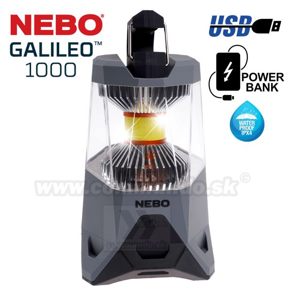 LED kempingové svietidlo NEBO GALILEO™ 1000Lumen USB