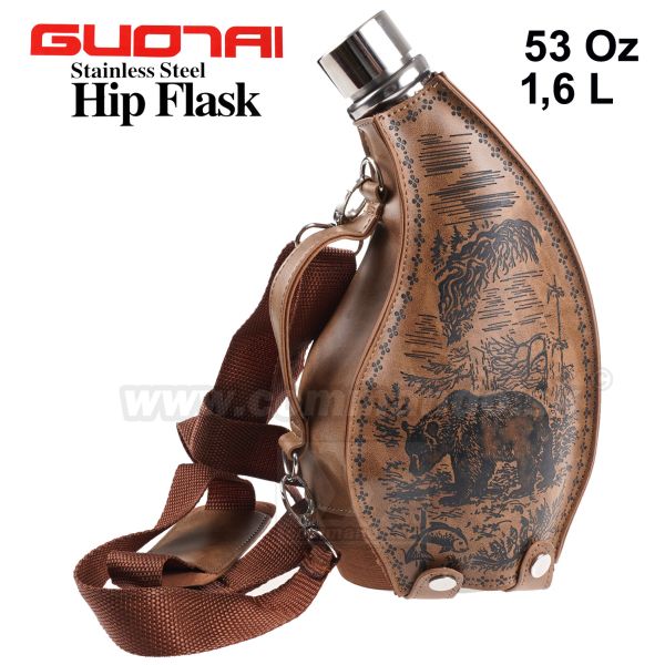 Likérka fľaša Old Bear 1,6 Litra Hip Flask NJ-53OZ Guotai