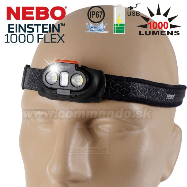 Čelovka NEBO EINSTEIN™ 1000 Flex USB Head Lamp