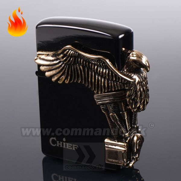 Chief® Moto Harley Premium kvalitný Benzínový zapaľovač