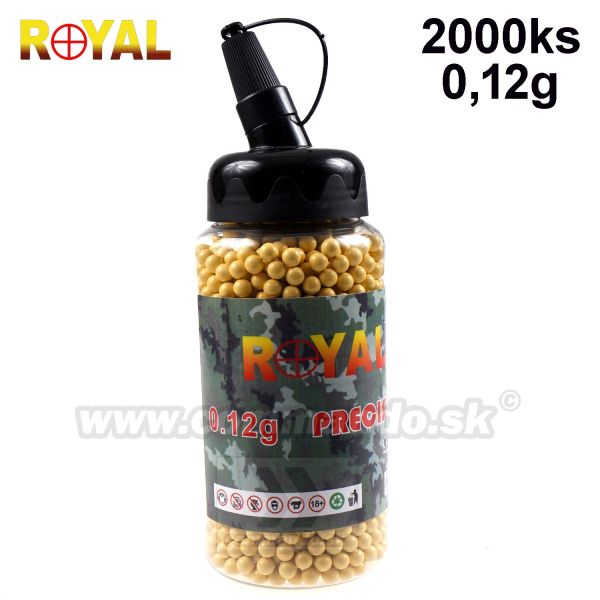 Airsoft guličky BBs 0,12g 2000 ks 6mm ROYAL Precision