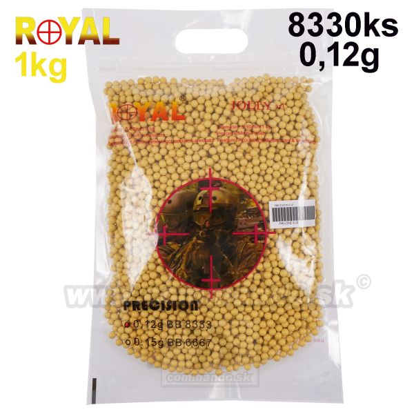 Airsoft guličky BBs 0,12g 8330ks 1kg 6mm ROYAL Precision