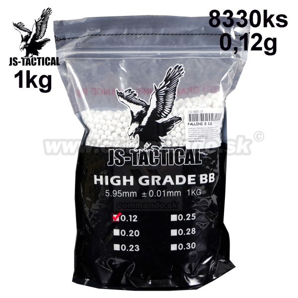 Airsoft guličky BBs 0,12g 8330ks 1kg 6mm JS-Tactical