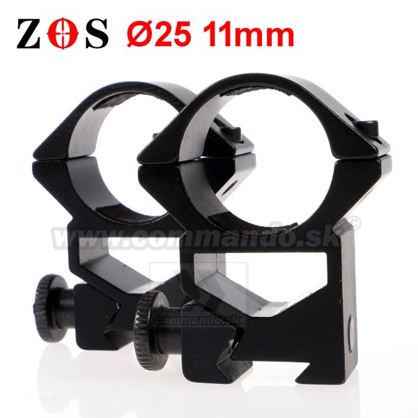 ZOS High Montážne krúžky 11mm Ø25mm Scope Mount Rings