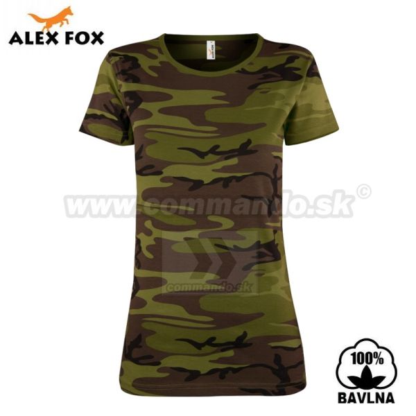 Alex Fox Dámske tričko Camouflage maskáčové