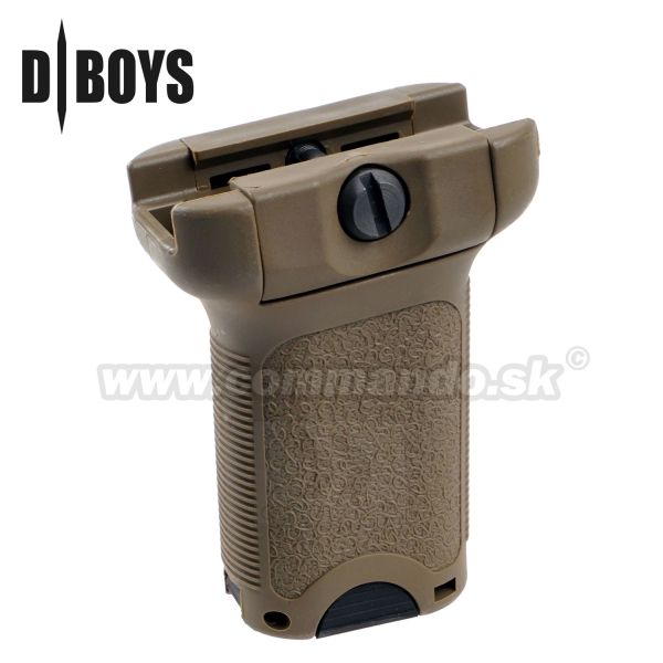 Angled vertical Grip-Mod 3 21/22mm predná rúčka D-Boys Tan