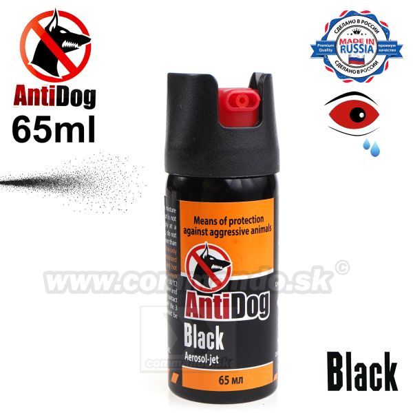 AntiDog obranný slzný sprej BLACK 65ml Aerosol Jet