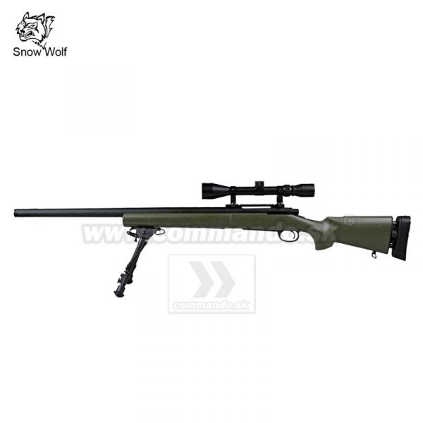 Airsoft Sniper Rifle Snow Wolf SW-04 Olive Scope 3-9x40 Upgraded 500FPS 6mm