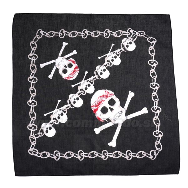 Šatka Bandana Chain Skull Fostex Garment