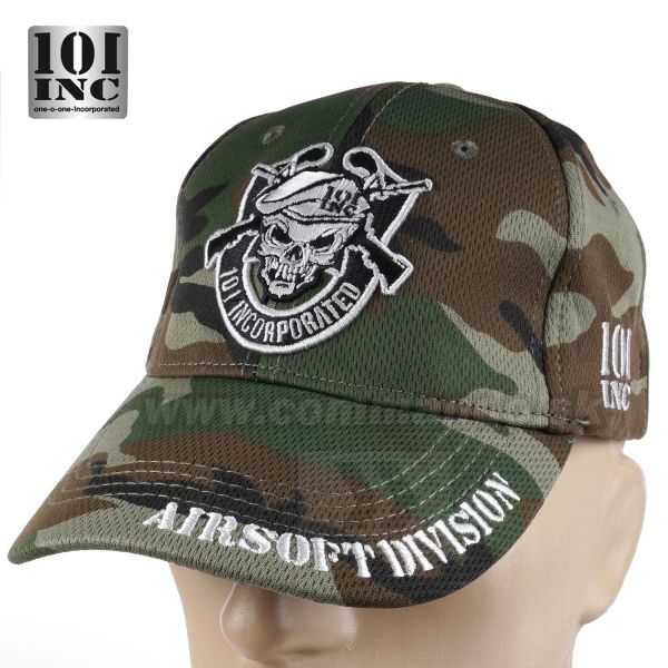 AIRSOFT DIVISION Woodland šiltovka Baseball Cap 101 INC