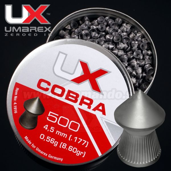 Diabolky Umarex UX Cobra 4,5mm 500ks Pointed pellets Ribbed .177
