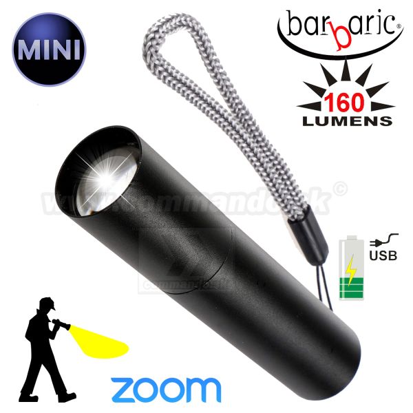 Mini svietidlo USB LED Zoom Barbaric® Flashlite 12836