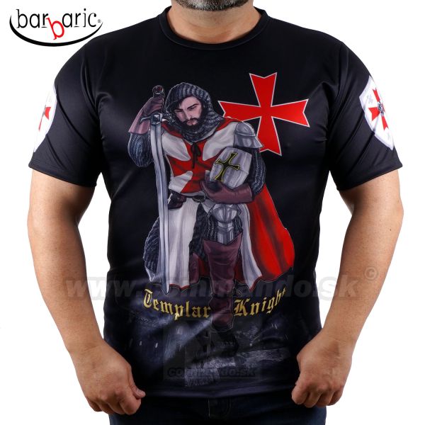 Templar Knight Black Sublimate Tričko čierne Barbaric®