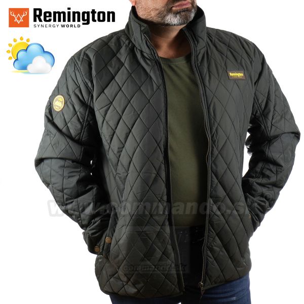 REMINGTON Diamond Quilt Jacket Green bunda zelená