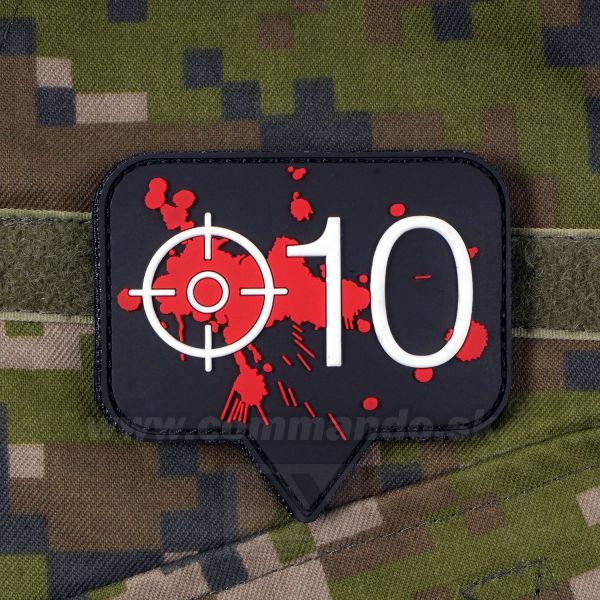 3D nášivka 10 HEADSHOT PVC