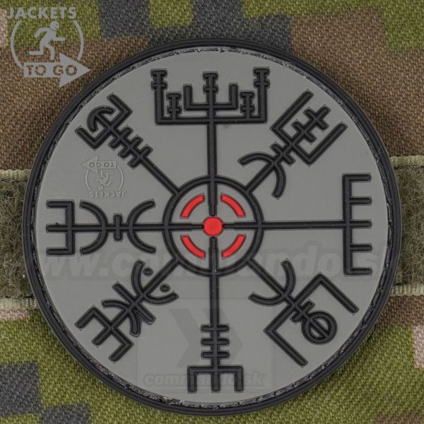 VEGVISIR VIKING COMPASS 3D nášivka PVC StoneGray