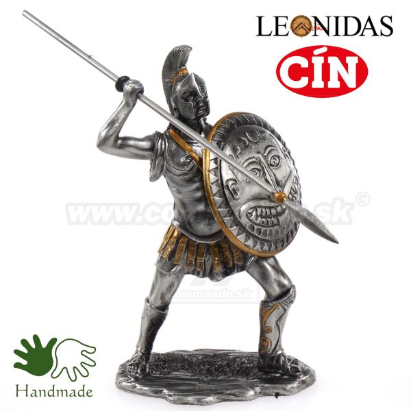 Leonidas cínový grécky bojovník 11cm cínová soška 708-9031