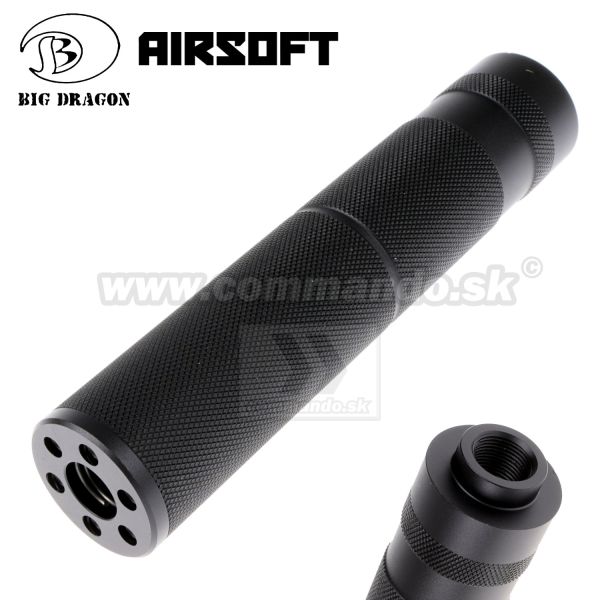 Airsoftový tlmič Silencer 16cm 14mm CCW Big Dragon BD-0448