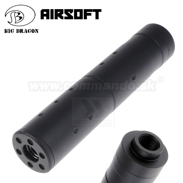 Airsoftový tlmič Silencer 16cm 14mm CCW Big Dragon BD-0449