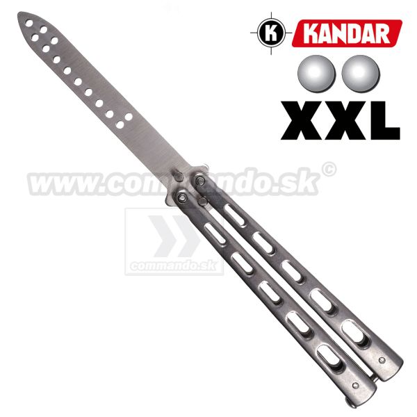 Motýlik Balisong N424 XL MEGA tréningový zatvárací nôž Kandar®