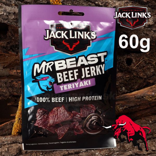 Jack Links Beef Jerky Teriyaki 60g sušené hovädzie mäso