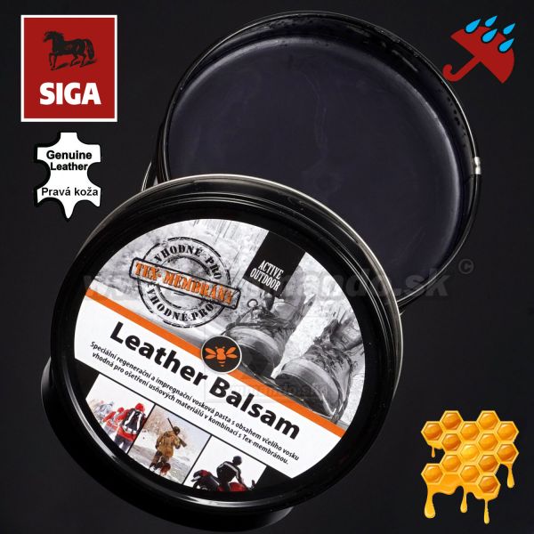 Active Outdoor Leather Balsam čierny 250g SIGA