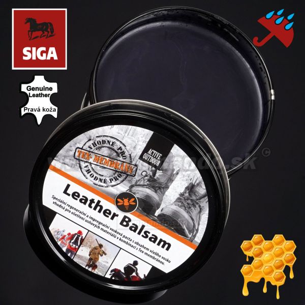 Active Outdoor Leather Balsam čierny 250g SIGA