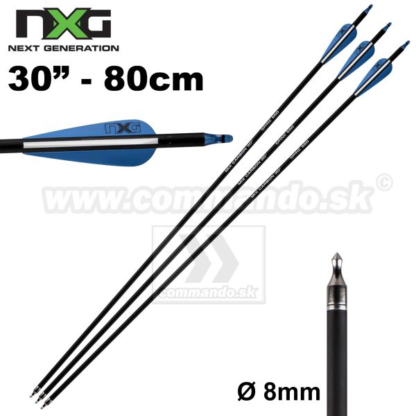 Karbónové šípy NXG 30"do luku čierny spin 550, carbon arrow