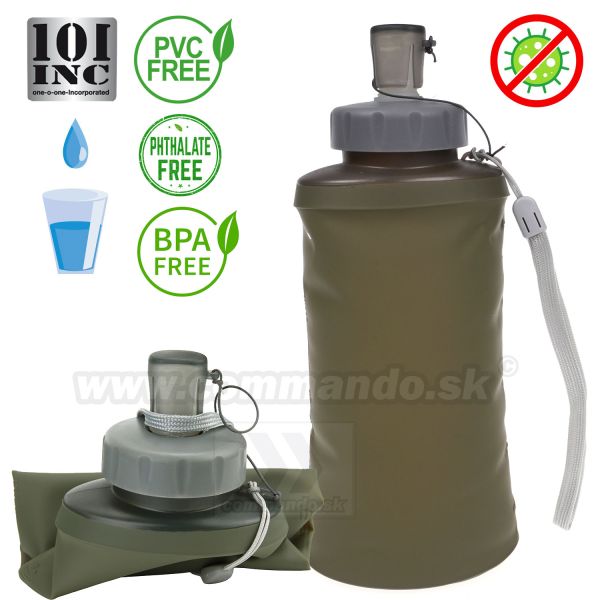 Skladacia turistická fľaša 0,6L Foldable water bottle