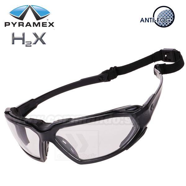 Pyramex Clear Highlander H2X číre strelecké okuliare Anti-Fog